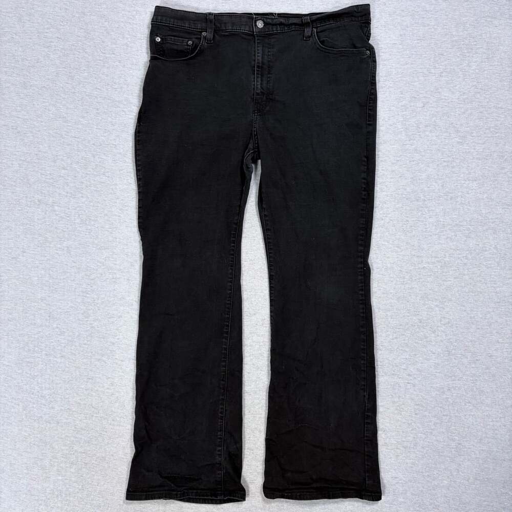 Levi's 725 High Rise Bootcut Size 20W Black Denim Jeans